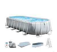 Piscine tubulaire Prism Frame ovale 6,10 x 3,05 x 1,22 m - Intex