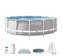 INTEX PRISM FRAME Piscine ronde 427 × 107 cm avec filtration a cartouche 220-240V 26720ND