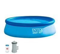 Intex Pools Kit piscine hors-sol Easy Set™ 366 x 76 cm Ronde (avec pompe et cartouche) - 28132NP