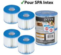 INTEX - Lot de 4 Cartouches de filtration S1 pour SPA - Filtre cartouche SPA S1 INTEX X4