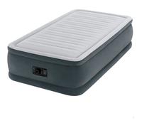 Intex Matelas Gonflable Comfort Plush 1 Place Gonflage Électrique Technologie Fiber Tech Usage intérieur