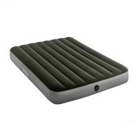 Intex matelas gonflable downy 2 pers + gonfleur a pied intégré