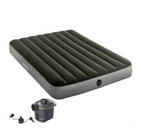 Intex Prestige Downy Double With Pump And Fiber-tech Mattress Vert,Gris 137 x 191 x 25 cm