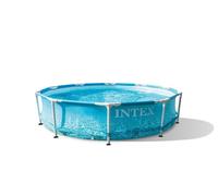 Intex - Metal Frame - Piscine avec pompe de filtration - 305x76 cm - Ronde - Piscine intérieure - Impression à l'eau