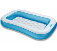 Intex pataugeoire bassin piscine gonflable bébé enfants rectangulaire bleu 166 x 100 x 28 cm