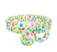 Intex Pools – Set piscine 59469NP Ananas – Avec bouée et ballon thème poisson multicolore