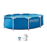 Intex Piscine 28202ND 3,05 m x 76 cm avec Structure métallique Pompe de Filtration Incluse