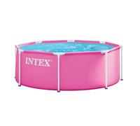 Intex Piscine 28290ND 2,44 m x 76 cm, Structure métallique Rose Piscine Seule