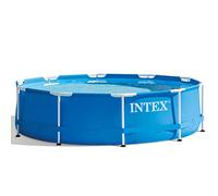 Intex metal frame support piscine gonflable avec pompe 305 x 76 cm bleu