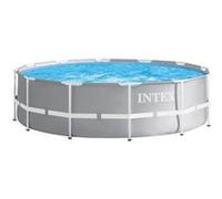 Intex piscine avec accessoires Prism Frame Ø457 x 107 cm gris Gris G