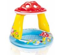 Intex Pools – Piscine gonflable enfant – Pataugeoire carrée Champignon – 102x89 cm, 45 L