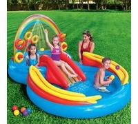 Intex Piscine gonflable Rainbow Ring Play Center 297x193x135cm 57453NP, centre de jeux de piscine,,, centres de jeux de piscine 3202797 G