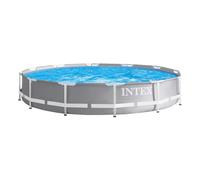 Intex Piscine Hors-Terre Rond Point Structure Acier 366x76cm + Pompe Filtre 2671