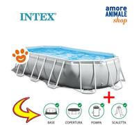 Intex Piscine Ovale Prisma Frame 503x274x122cm Avec Pompe Filtre Art. 26796