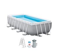 Intex Piscine Prisma Structure Métallique 400x200x100cm Avec Pompe Filtre 26788