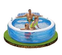 INTEX Piscinette Family avec Banc et Dossier + Porte Verres