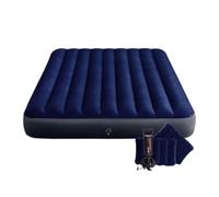 Intex Pompe à Matelas Gonflable 2 Oreillers Blue Queen 64765