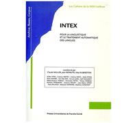 Intex Pour La Linguistique Et Le Traitement Automatique Des Langues