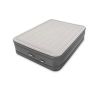 Intex Prem’Air Matelas avec Technologie Fiber Tech Nouvelle Pompe électrique intégrée avec Panneau données et Port USB à Deux Places PVC Gris Double 152 x 203 x 46 cm