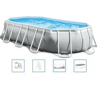INTEX PRISM FRAME Piscine rectangulaire 400 × 200 × 122cm avec filtration 220-240V 26790NP