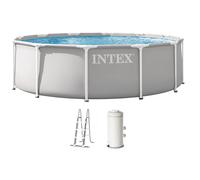 INTEX PRISM FRAME Piscine ronde 366 × 99 cm avec filtration a cartouche 220-240V 26716ND
