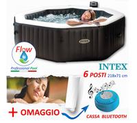 Intex PURE SPA BUBBLE JET Massage Deluxe 6 Places 218x71 cm, Piscine Spa Inflat.