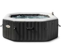 Intex Jet à bulles Whirlpool Pure SPA Octagon avec système d'eau salée - Ø 201 x 71 cm, pour 4 personnes, capacité 795 l, noir, 28458