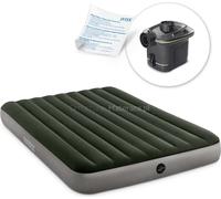 Matelas gonflable Intex Downy Prestige 2 places 203 x 152 x 25 cm + gonfleur électrique à piles