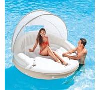 Salon flottant avec auvent 199x150 cm 58292 EU, île flottante, chaise longue de piscine, salon flottant, chaise longue flottante gonflable