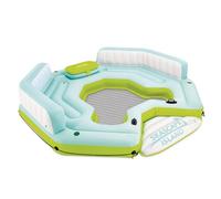 Intex: Seascape Island - Flotteur gonflable pour île de relaxation, citron vert menthe et blanc, flotteur massif permettant de multiples adultes, capacité de poids de 400 kg, porte-gobelet intégré