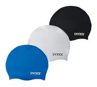 Intex Cuffia in Silicone I.24 Bonnet Baby-Boys, Bianco/Blu/Nero, 13.3 x 1.6 x 15.9