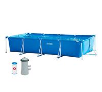 Intex Structure Métallique Avec Piscine à Pompe à Filtre à Cartouche 450x220x84 Cm