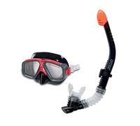 Intex Surf Rider I.6, Maschera e Boccaglio Unisex - Adulto, Nero/Rosso, 22.2 x 8.9 x 49.5
