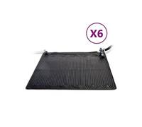 Intex Tapis chauffants solaires 6 pcs PVC 1,2x1,2 m Noir