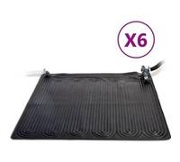 Intex Tapis chauffants solaires 6 pcs PVC 1,2x1,2 m Noir