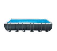 Intex Steel Ultra Xtr With Chlorinator Rectangular Frame Above Ground Pool 732x366x132 Cm Gris 31805 Liters