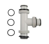 Intex Valve de piston de rechange en T de 3,8 cm, adaptateur de plomberie de piscine en plastique avec joints toriques en caoutchouc, compatible avec les piscines hors sol Intex