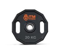 InTheMarket Disques d'haltères en uréthane - 12 faces durables avec revêtement en polyuréthane, design anti-roulement, poignées ergonomiques, finition élégante, 2,5 kg à 25 kg par paire/individuel