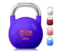 InTheMarket ITM Fitness Kettlebell de compétition - Poignées ergonomiques, taille uniforme, idéal pour la musculation et le crossfit - 4-28 kg (20, kg)