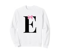 Intial E Coquette Letter Monogram Name with Pink Bow Sweatshirt