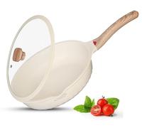 INTIGNIS Poêle à frire de 30 cm de profondeur avec couvercle | Anti-rayures | Compatible induction | Intérieur anti-adhésif | Poignée résistante à la chaleur | Parfaite pour la cuisine quotidienne