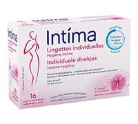 Intima Lingettes Individuelles Hygiène Intime, Fraîcheur Immédiate, Douceur et Protection - La Boîte de 16 Sachets
