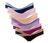 Intimate Portal Culotte de Grossesse Slip de Maternité sous-vêtement en Coton Bikini Post-Partum pour Femme Enceinte Lot de 6 Dentelle XL
