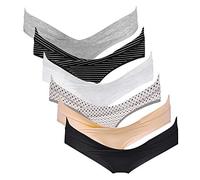 Intimate Portal Culotte Grossesse de Maternité en Coton Slips Post Accouchement pour Femme Enceinte Bikinis Croisés Lot de 6 Inspiration XL