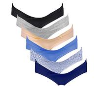 Intimate Portal Culotte Grossesse de Maternité en Coton Slips Post-Partum pour Femme Enceinte Bikinis Croisés Lot de 6 Midnight Shore S