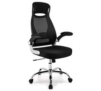 IntimaTe WM Heart Chaise de Bureau Ergonomique, Fauteuil de Bureau pivotant à Dossier Haut avec accoudoir Rabattable, Design Ergonomique, 64 x 64 x 127.5cm (Noir)