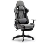 IntimaTe WM Heart Chaise Gaming en Tissu,Chaise de Gamer Ergonomique, Chaises de Jeu,Fauteuil Gaming, siège Gamer, Chaises d'ordinateur, Coussin Lombaire, Accoudoirs Réglables, Chaise Pivotante Gris