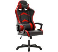 IntimaTe WM Heart Chaise Gaming Ergonomique, Fauteuil de Bureau Pivotant, Dossier Haut, Racing Siege Gamer avec Appui-tête et Soutien Lombaire Ajustables, 52 x 58 x 130cm (Rouge)