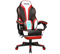 Intimate WM Heart Chaise Gaming, Fauteuil Gamer Ergonomique, Siège Gamer avec Dossier Haut, Fauteuil de Bureau avec Assis Rembourré, Repos-Pieds Pliable, Accoudoirs Réglables (Rouge), 55*49*127.5