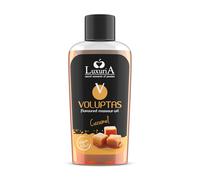 INTIMATELINE | Voluptas Caramel - Gel de Massage Comestible, Gel Stimulant à Effet Chaud pour tout le Corps, Action Hydratante et Adoucissante, Goût Caramel, 100 ml